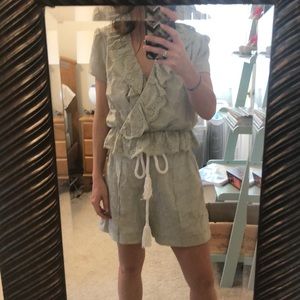 WAYF eyelet wrap front top